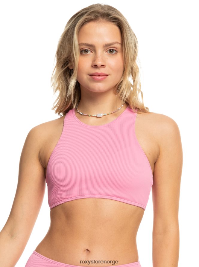 kvinner Roxy Active rib crop bikini topp syklamen 2B2N8R854 | bikini topper
