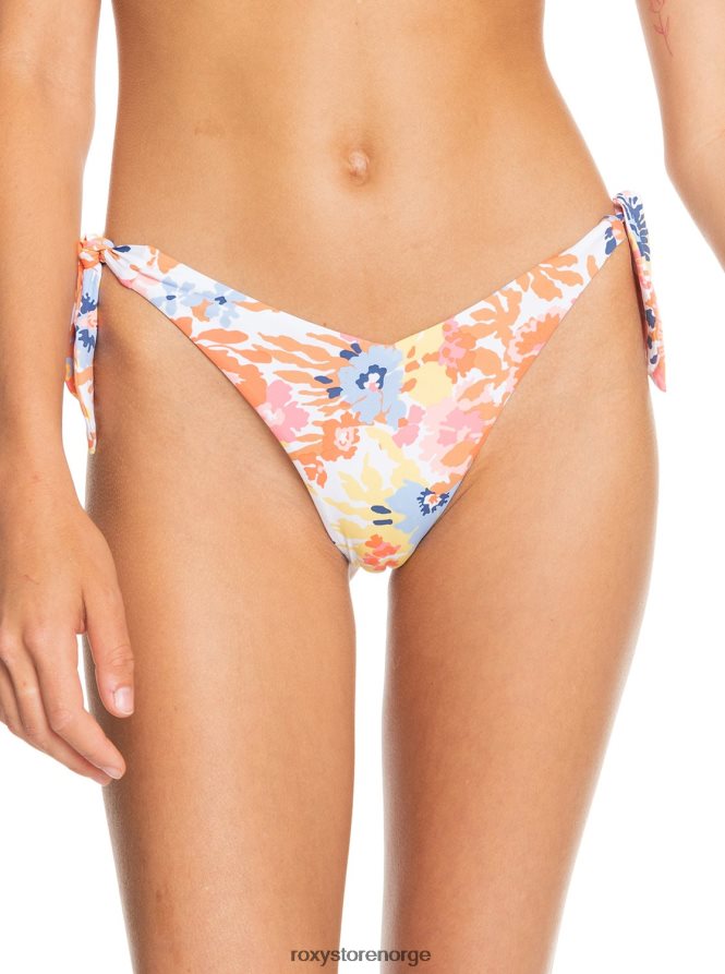 kvinner Roxy printede strandklassikere frekke bikinibukser lyse hvite blomsterflukt 2B2N8R981 | bikinitruser