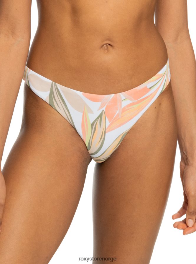 kvinner Roxy printede strandklassikere mini bikinibukser lys hvit subtilt salt flat 2B2N8R711 | bikinitruser