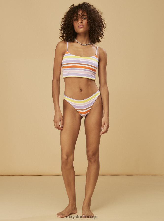 kvinner Roxy surf.kind.kate. frekke bikinibukser lys hvit aloha stripe hori 2B2N8R587 | bikinitruser
