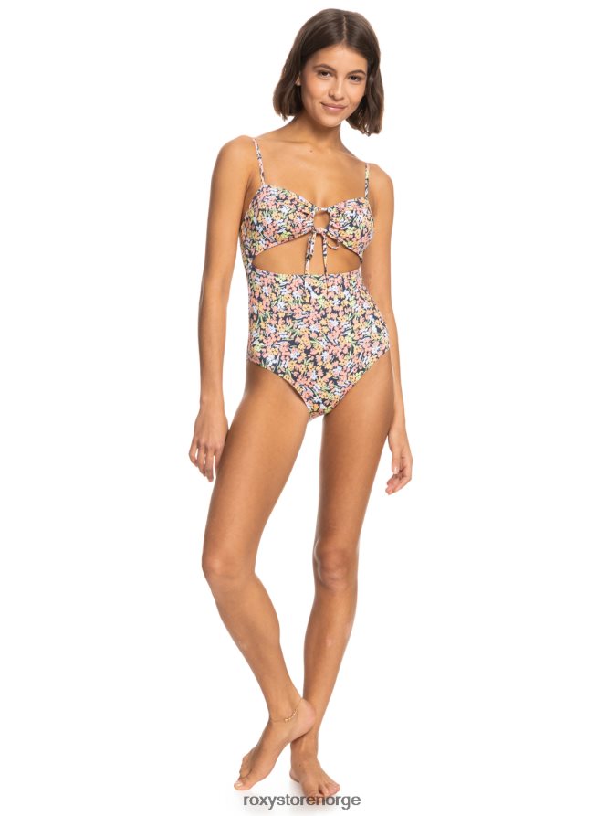 kvinner Roxy badedrakt i ett stykke strandklassikere med trykt humør indigo ditsy kjærlighet 2B2N8R718 | ett stykke