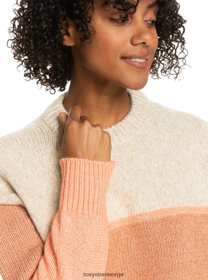 kvinner Roxy for langt genser med rund hals tapioka 2B2N8R397 | gensere