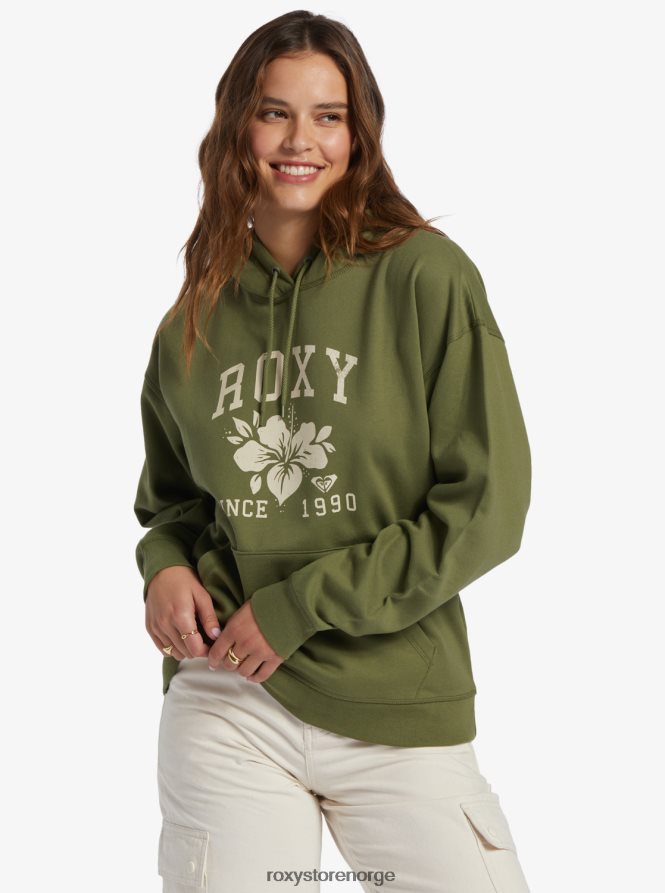 kvinner Roxy kysten fottur b oversize hettegenser loden grønn 2B2N8R207 | hettegensere