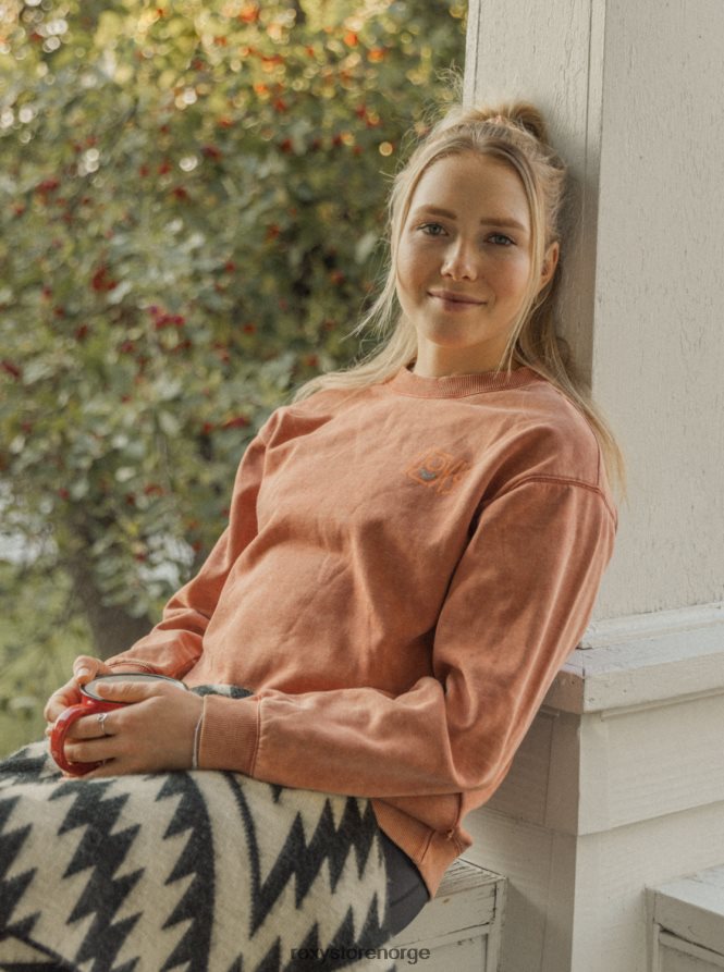 kvinner Roxy sann historie genser med rund hals etruskisk rød 2B2N8R405 | gensere