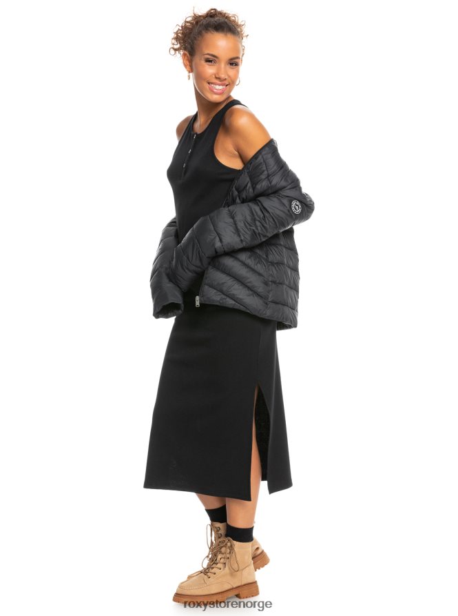 kvinner Roxy coast road puffy zip-up jakke antrasitt 2B2N8R416 | jakker