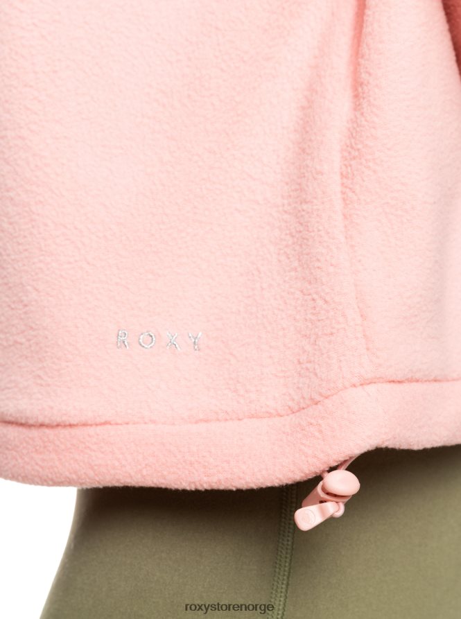 kvinner Roxy føler det for halvglidelås teknisk fleecegenser myk rose 2B2N8R570 | jakker