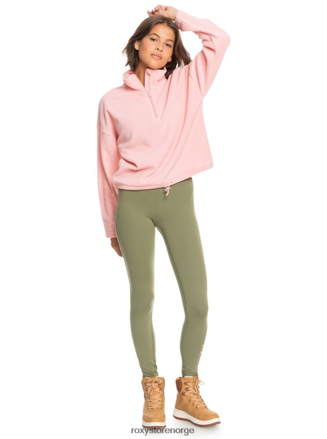 kvinner Roxy føler det for halvglidelås teknisk fleecegenser myk rose 2B2N8R570 | jakker