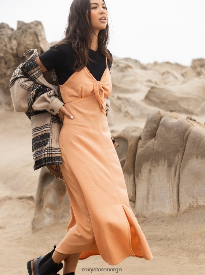 kvinner Roxy bittersøt step midikjole ristet nøtt 2B2N8R381 | kjoler