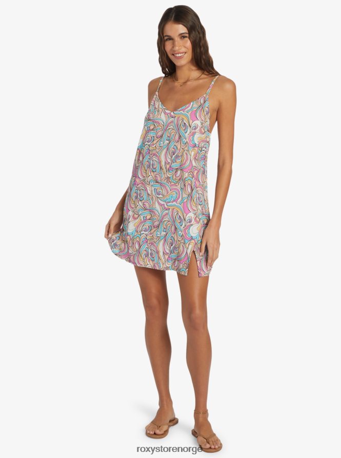 kvinner Roxy dagstur mini v-halset slipkjole swirly dønn 2B2N8R214 | kjoler
