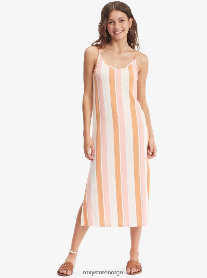 kvinner Roxy lovet land strappy midikjole tapioka luftig stripe 2B2N8R526 | kjoler