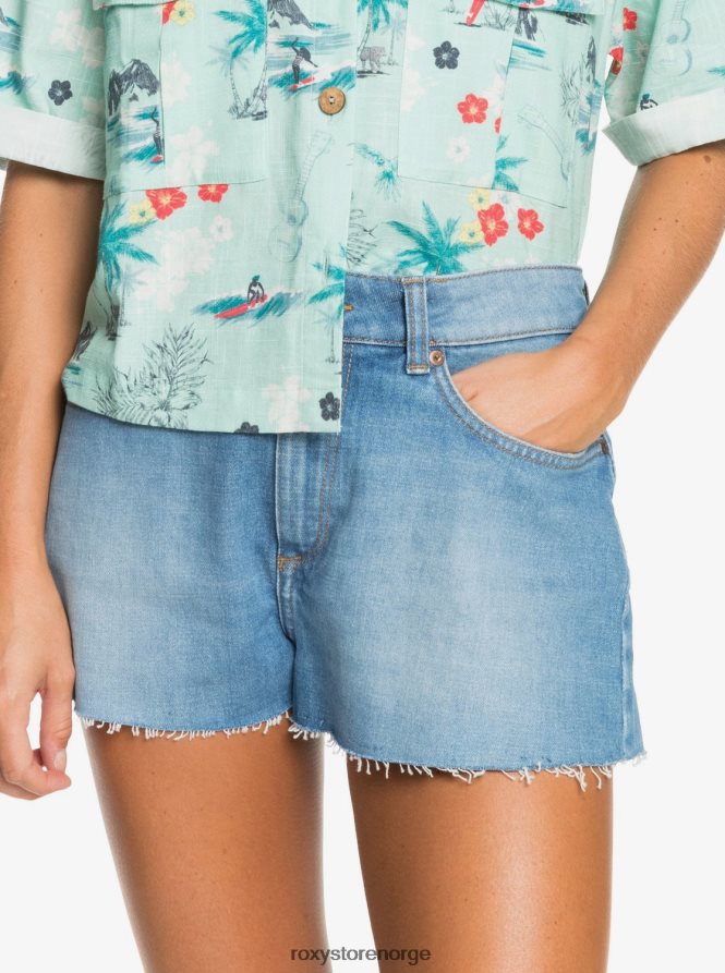 kvinner Roxy kysser den svulstige denimshortsen middels blå 2B2N8R505 | shorts