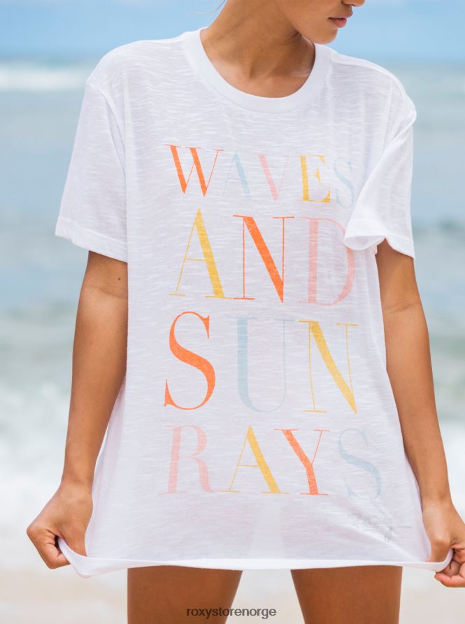 kvinner Roxy crystal visions overdimensjonert t-skjorte lys hvit 2B2N8R303 | t-skjorter