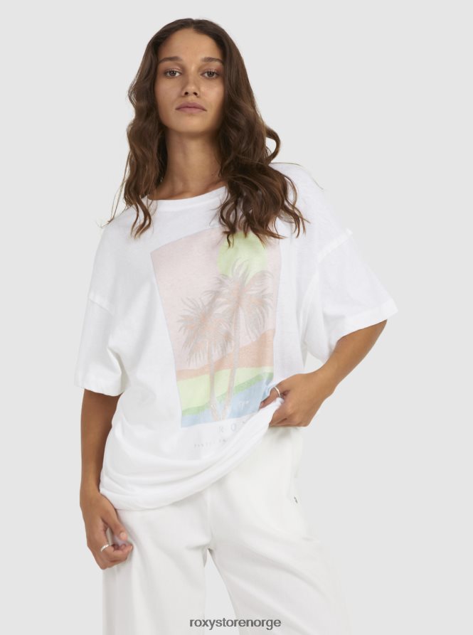 kvinner Roxy søt janis kjæreste t-skjorte lys hvit 2B2N8R355 | t-skjorter
