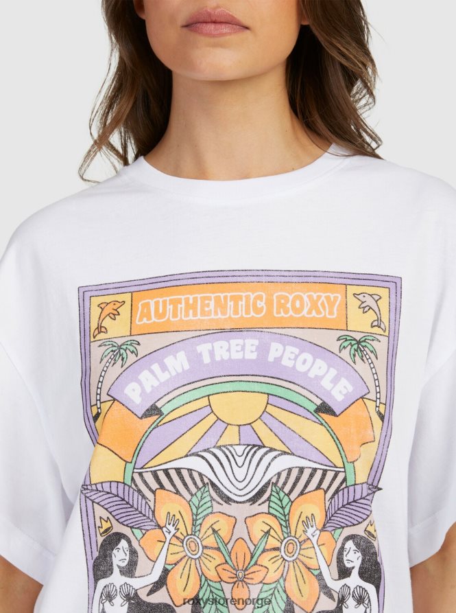 kvinner Roxy søt solskinn oversized t-skjorte lys hvit 2B2N8R345 | t-skjorter