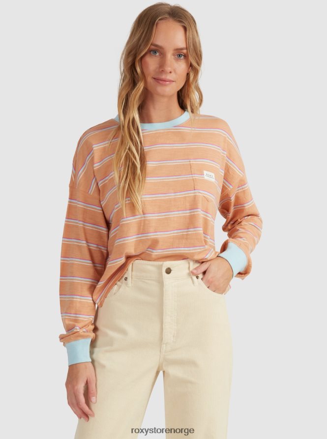 kvinner Roxy stjernehimmel langermet t-skjorte toast beach bum striper 2B2N8R322 | t-skjorter