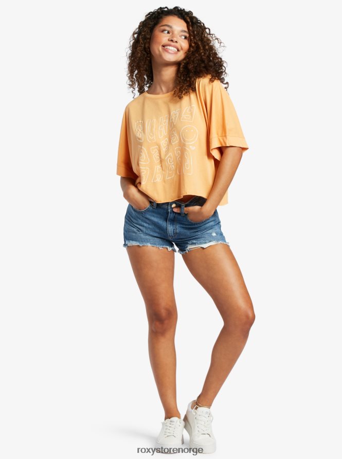kvinner Roxy t-skjorte med solfylte smil hånlig oransje 2B2N8R125 | t-skjorter