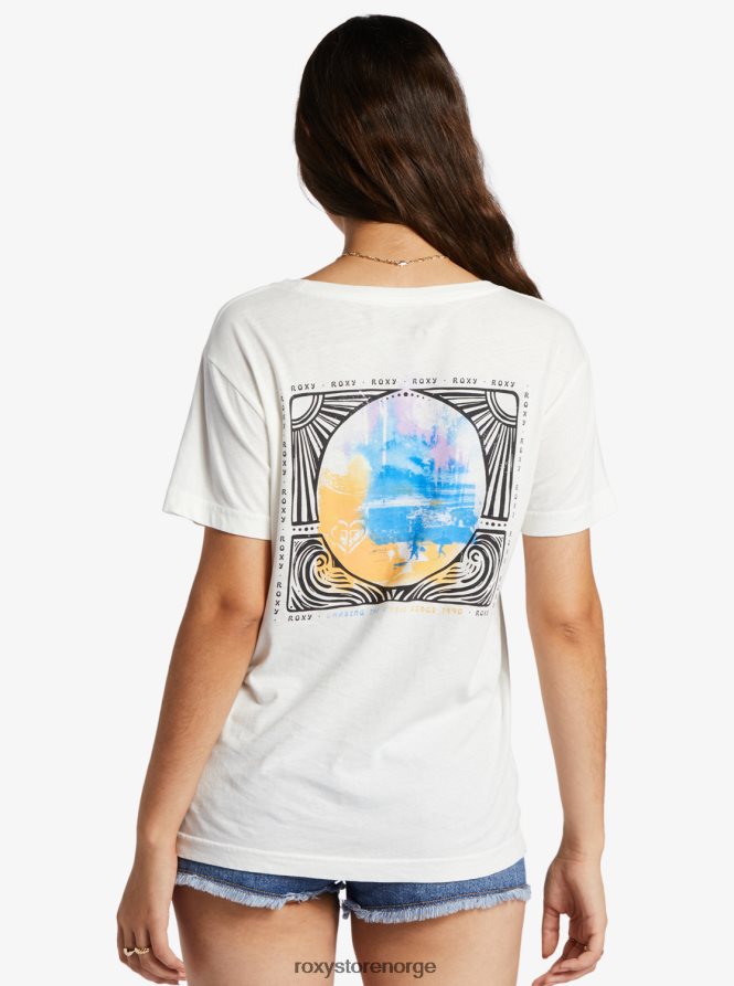 kvinner Roxy throwback oversized t-skjorte Snøhvit 2B2N8R111 | t-skjorter