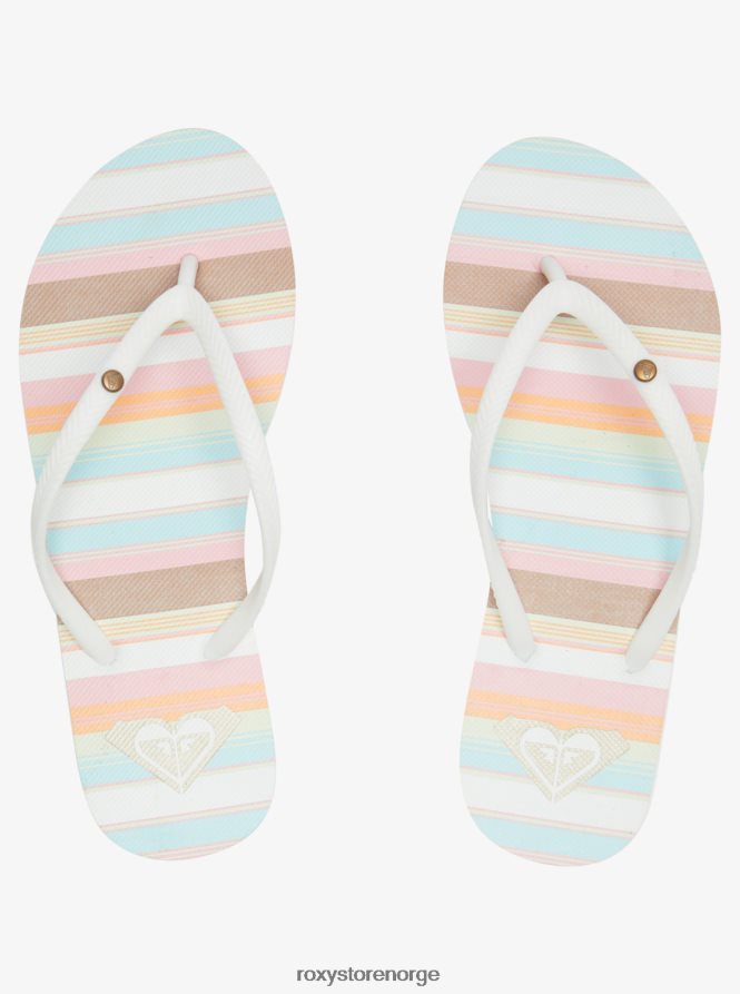 kvinner Roxy bermuda sandaler hvit/rosa/multi 2B2N8R1227 | flip flops