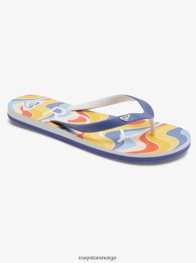 kvinner Roxy tahiti flipflops skyggefull blå/oransje 2B2N8R1427 | flip flops