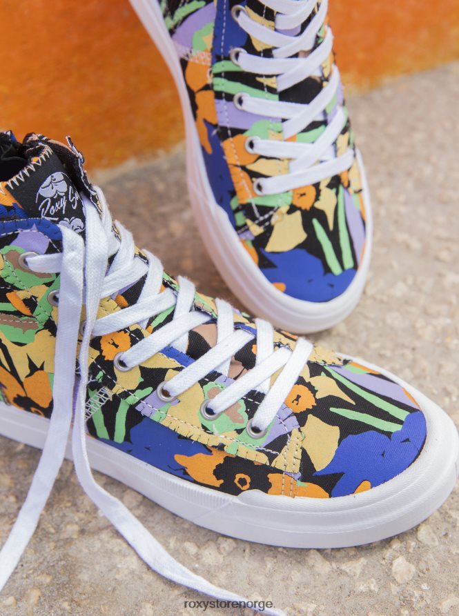 kvinner Roxy rae mid-top sko svart trykk 2B2N8R1423 | joggesko