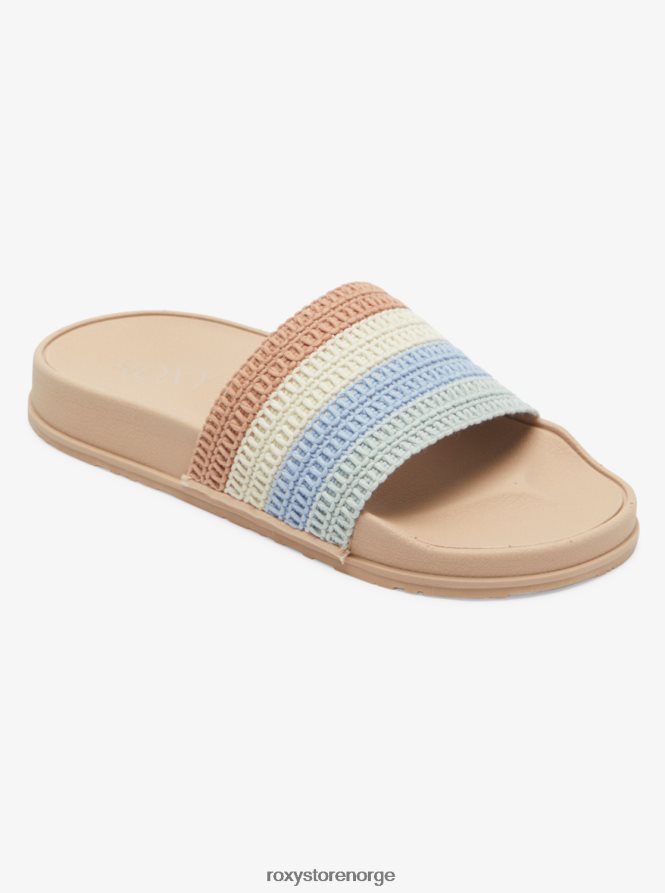 kvinner Roxy glatte heklesandaler lyseblå/brun 2B2N8R1215 | sandaler