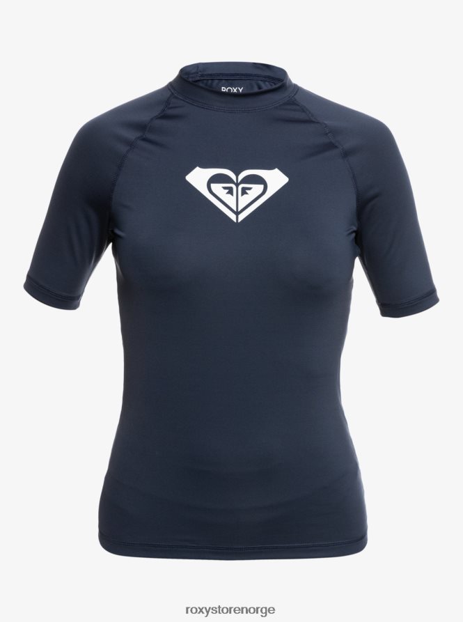 kvinner Roxy helhjertet kortermet upf 50 rashguard humør indigo 2B2N8R747 | rashguards