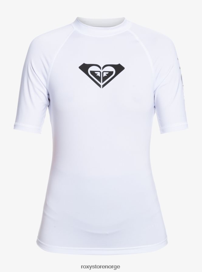 kvinner Roxy helhjertet kortermet upf 50 rashguard lys hvit 2B2N8R667 | rashguards