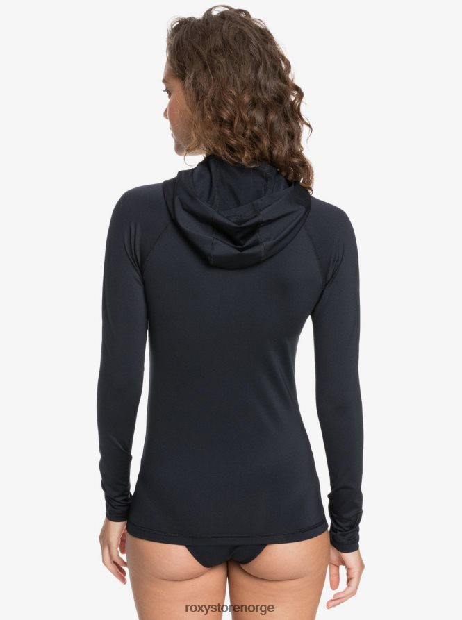 kvinner Roxy nødvendigheter hette upf 50 langermet rashguard antrasitt 2B2N8R756 | rashguards