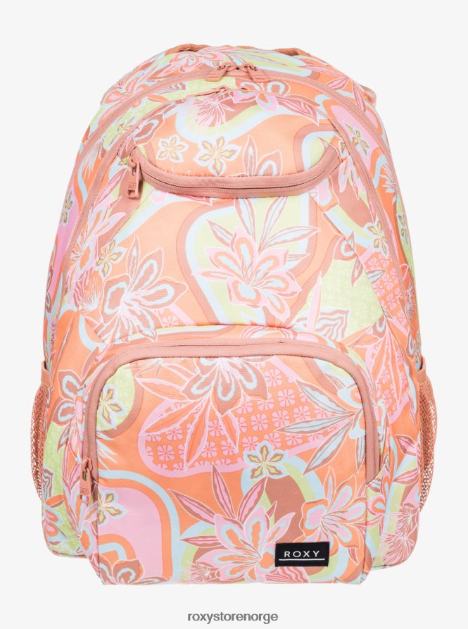 kvinner Roxy skygge swell trykt 24l medium ryggsekk mock appelsin delikatesse 2B2N8R1128 | ryggsekker